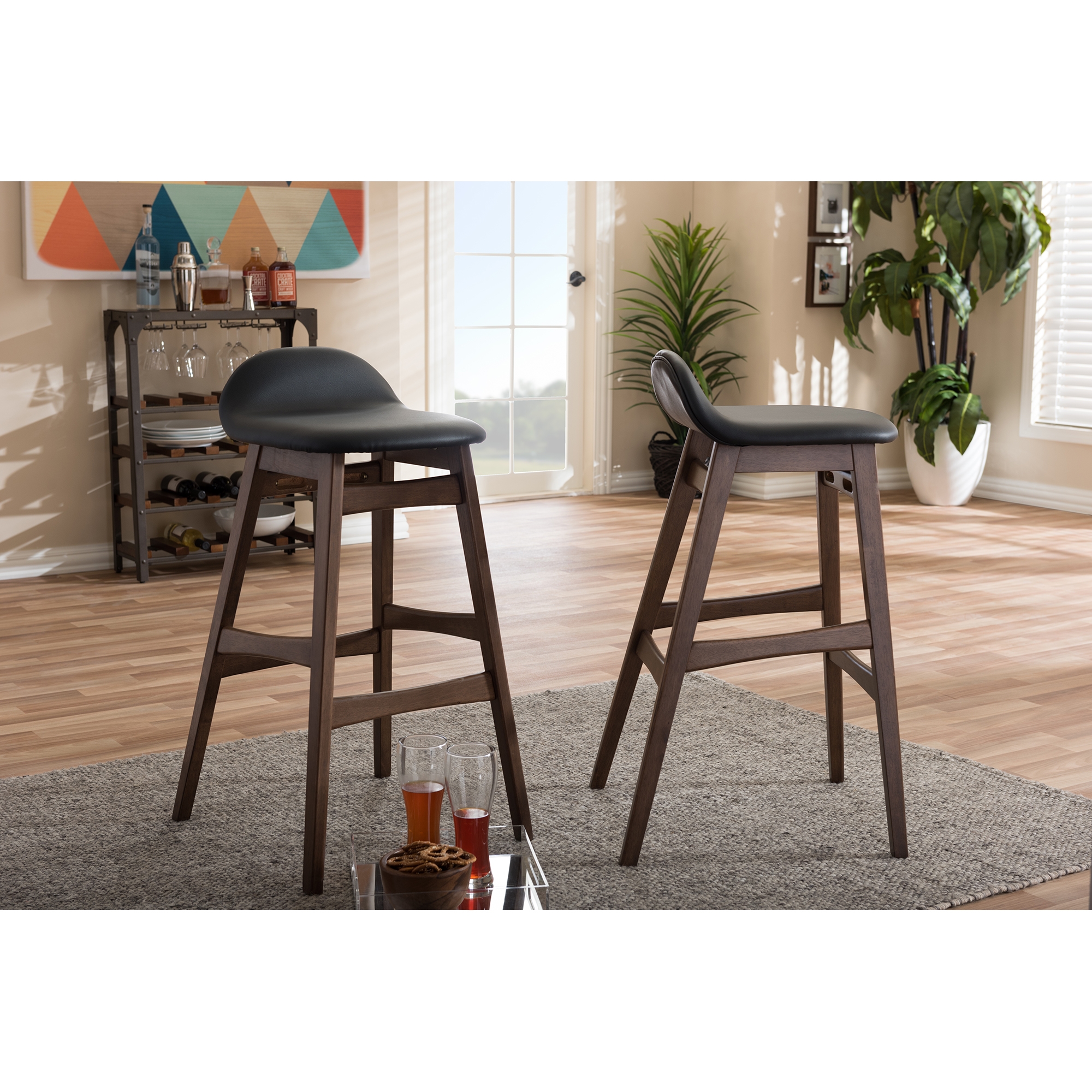 Baxton studio avril swivel bar online stool